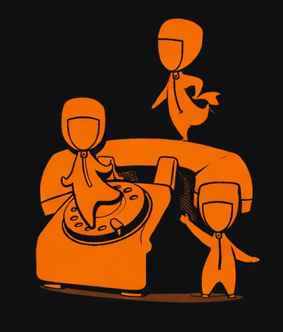 Telèfon gegant roig antic